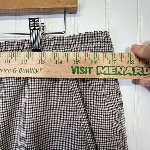 H&M M plaid Patterned work Pants elastic waist - Picture 5 of 13